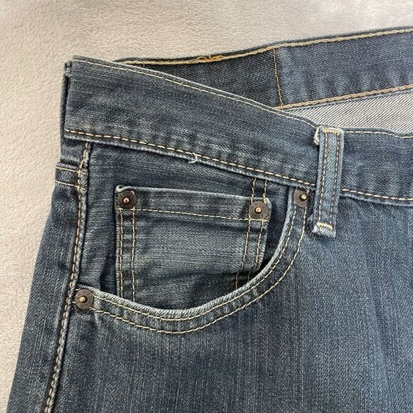 Levis 501XX Jeans Mens 30x32 (31x30) Blue Denim Button Fly Dark Wash 5 Pocket - Picture 6 of 16